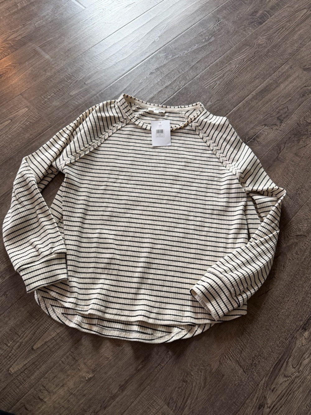 Blu pepper striped long sleeve top